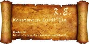 Konstantin Eulália névjegykártya